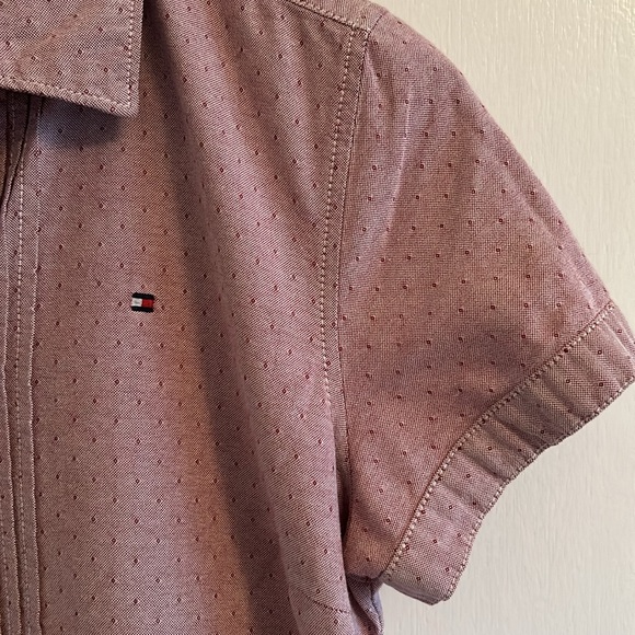 Tommy Hilfiger VGUC light purple button down short sleeved blouse, cotton. - Picture 7 of 16